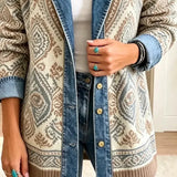 Savannah - Retro Boho Patchwork Jeansjacke