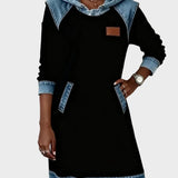 Jantien - Sweatkleid mit Kapuze im Jeanslook