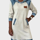 Jantien - Sweatkleid mit Kapuze im Jeanslook