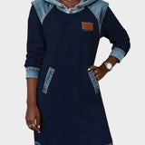 Jantien - Sweatkleid mit Kapuze im Jeanslook