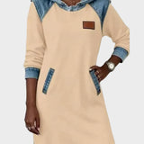 Jantien - Sweatkleid mit Kapuze im Jeanslook