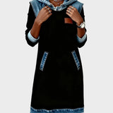 Jantien - Sweatkleid mit Kapuze im Jeanslook