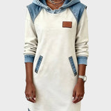 Jantien - Sweatkleid mit Kapuze im Jeanslook
