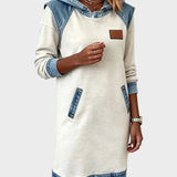 Jantien - Sweatkleid mit Kapuze im Jeanslook