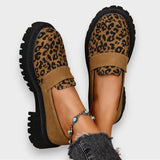 Jasmine | Plattform Lacklederstiefel im Leopardenmuster