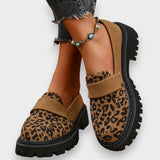 Jasmine | Plattform Lacklederstiefel im Leopardenmuster