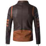 Elegante Gestreifte Lederjacke