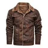Elegante und warme Fleecelederjacke