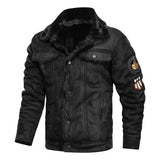 Elegante und warme Fleecelederjacke