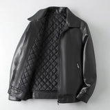 Lässige Business-Lederjacke