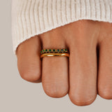 Marissa Smaragdgrüner Schicht-Ring