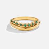 Marissa Smaragdgrüner Schicht-Ring