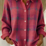 Denise – Weicher karierter Cardigan