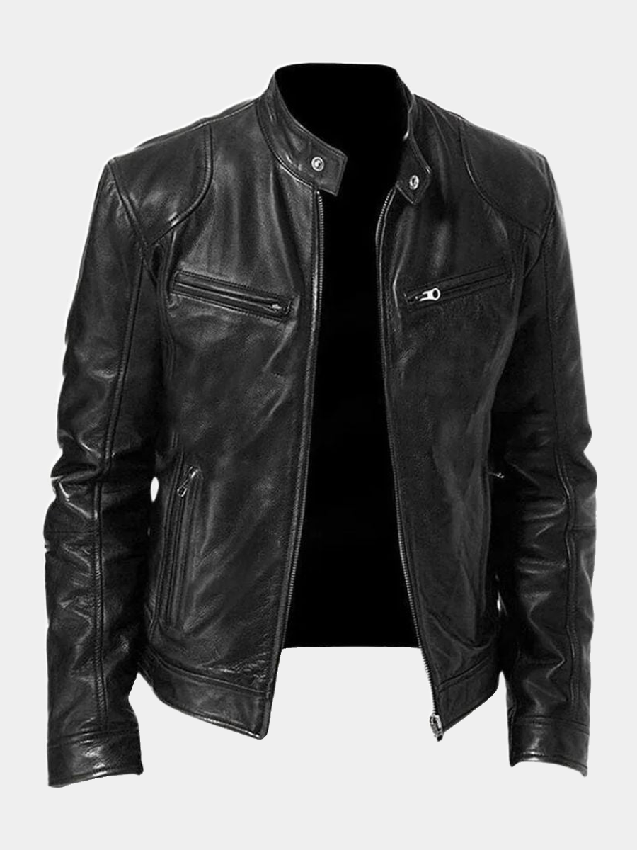 Alexandre | Herren-Lederjacke mit Stehkragen