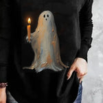 Valentina | Lockeres Halloween-inspiriertes T-Shirt mit V-Ausschnitt