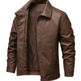 Vintage-Leder-Motorradjacke
