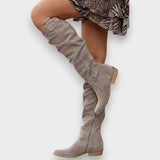 Rose | Knöchelhohe Slouch-Stiefel mit Blockabsatz